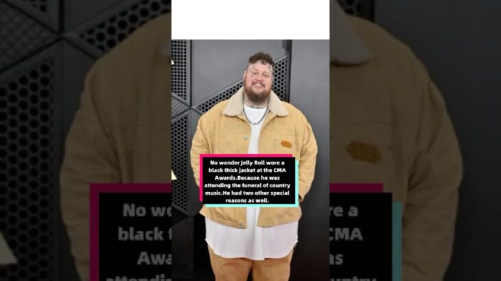 No wonder Jelly Roll wore a black thick jacket at the CMA Awards, #celebrity #jellyroll #foryou