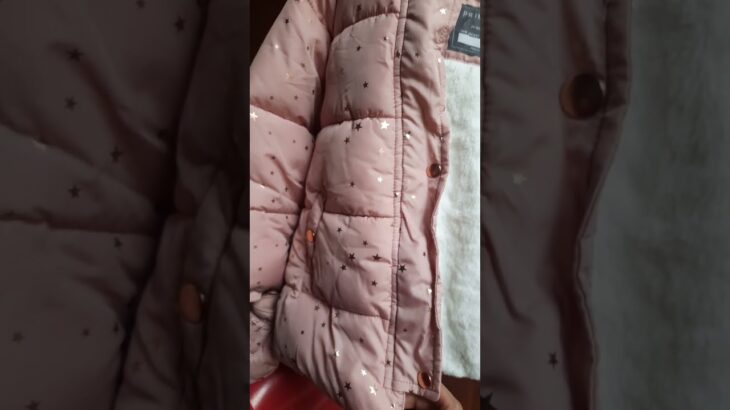 PRIMARK Brand Rs. 3200 size 24 to 36m Shimmery puffer jacket with gloves