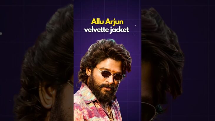 Pushpa star Allu Arjun black velvette jacket #alluarjun#fashiontrends #shorts