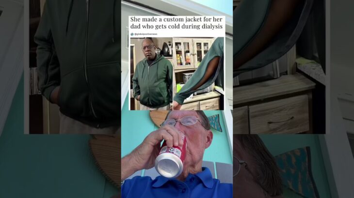 She Made A Custom Jacket For Her Dad Who Gets Cold During Dialysis. (grandpa)