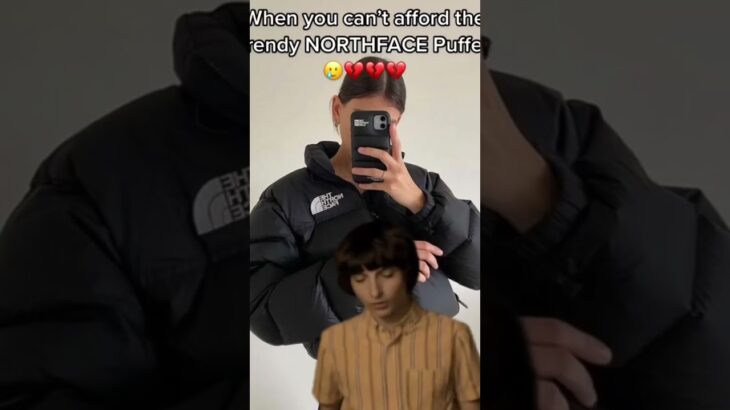 When you can’t  affrod the trendy northface puffer😍 #thatgirl #northfacepuffer #wintergirl #jacket