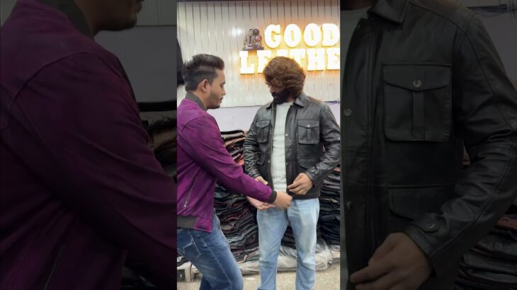 100km dur “Bulandshahr” se aaye Customer GoodLeather se Jacket lene #goodleather #bulandshahr #india