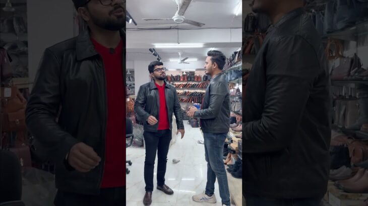 30km dur “Faridabad” se aaye GoodLeather par customer Leather Jacket lene #goodleather #india #delhi