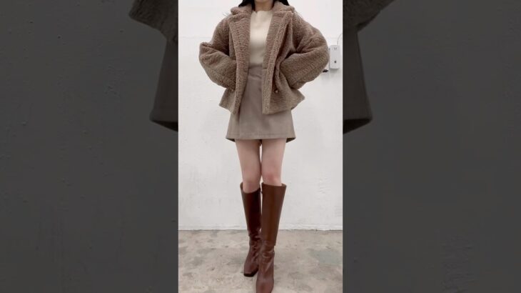大人気のボアジャケットを使ったコーディネート🧥🤎#ACYM #アウター #骨格ストレート
