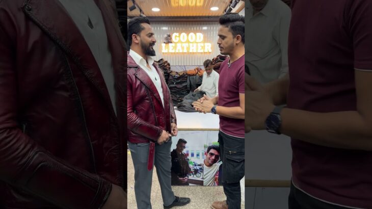 Biker Leather Jacket Unique Colour aur design me😍 Order Now- 9927316139 #goodleather #biker #jacket