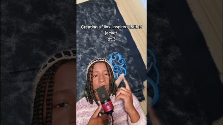 Creating a ‘Jinx’ inspired leather jacket pt3 #arcane #jinx #vi #leagueoflegends #clothingbrand