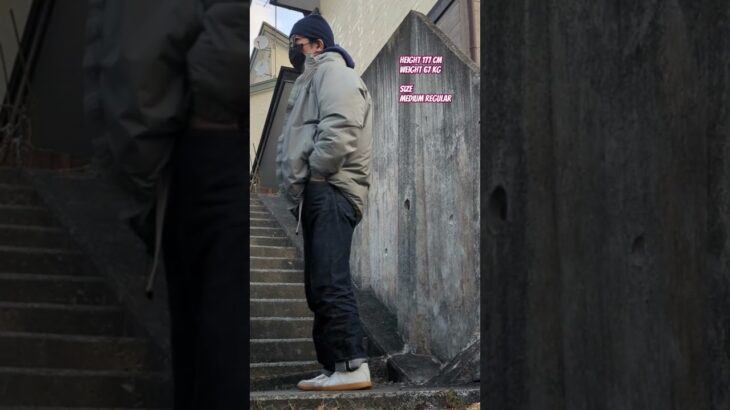 米軍実物 ECWCS GEN3 LEVEL7 JACKET レベル7 ジャケットのコーデと サイズ感 身長177センチ 体重67キロ サイズ ミディアムレギュラー ミリタリー デニムジャケット