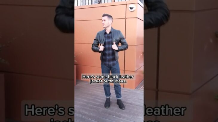 How to style a black Leather jacket | 7 outfit ideas #leatherjacket #mensfashion