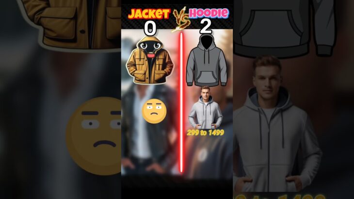 Jacket vs Hoodie ❓Kaun hai thand ka Raja 😃|| #shorts #viral #trending #yt  #comparison