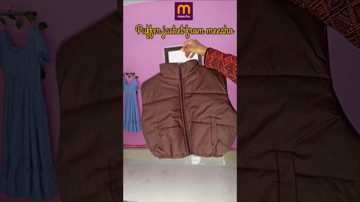 Meesho find Puffer jacket #shorts #meeshofinds #jacket #meeshohaul #meeshofind