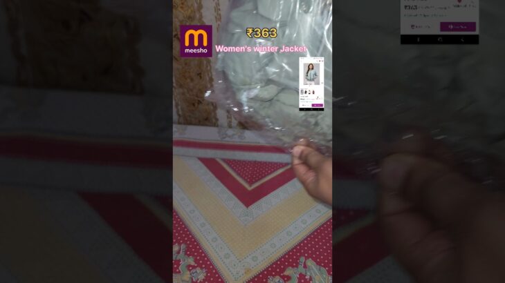 Women’s winter jacket ₹363 @Meesho #youtubeshorts #unboxinng #meeshofinds #trending #viralshort