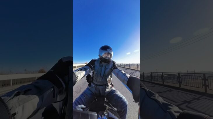 電熱ジャケットにヒットエアージャケットを纏いボルトで爽快！#yamahabolt #yamaha #早朝#爽快#電熱ジャケット#ヒットエアー#dji #djiosmoaction3