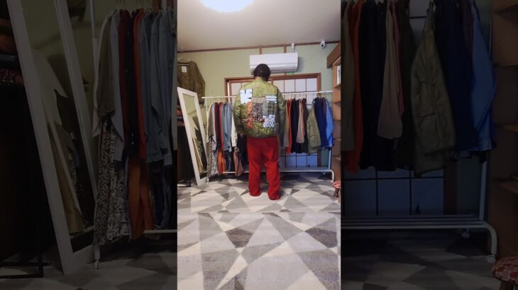 Acote 着物リメイク ミリタリー ライナー ジャケット 古着 ミックス リメイク 世界にひとつ kimono military remake liner secondhands onlyone