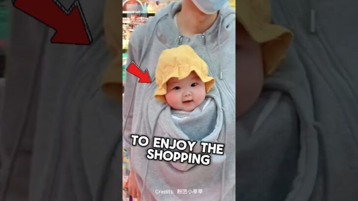 Baby Enjoying Shopping Time in Dad’s Jacket! ❤️ #shorts