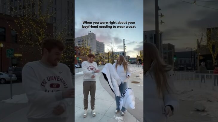 Boyfriend hat wearing coats?! Try this hack! #ootd #jacket #grwm #boyfriend #style #couple #fashion