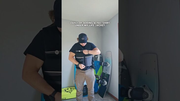 Day 1 of Adding 100 Tee-Shirts Under My Life Jacket #massfollowing #wakeboarding #wakesurfing