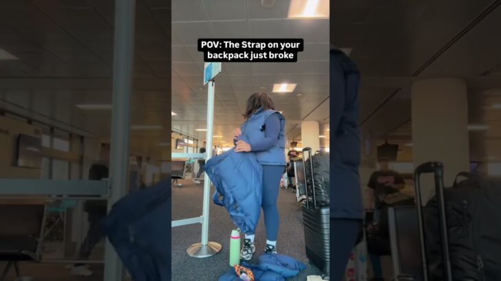 Don’t you hate when this happens🥲 #bag #ootd #jacket #fashionblog #airport #style #backpack #travel