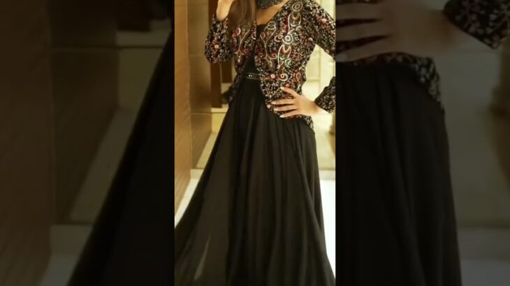 Double Style Dres Wear Karne ka tarika👗 लहंगा गाउन डिजाइन Jacket🧥 New #shortvideo #dress #gown#frock