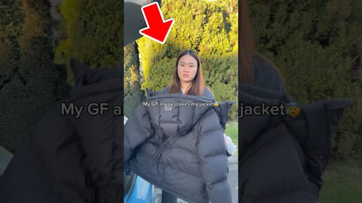 GF always steals my jacket😡 #couple #couplegoals #girlfriend #boyfriend #couplecomedy #funny #fun