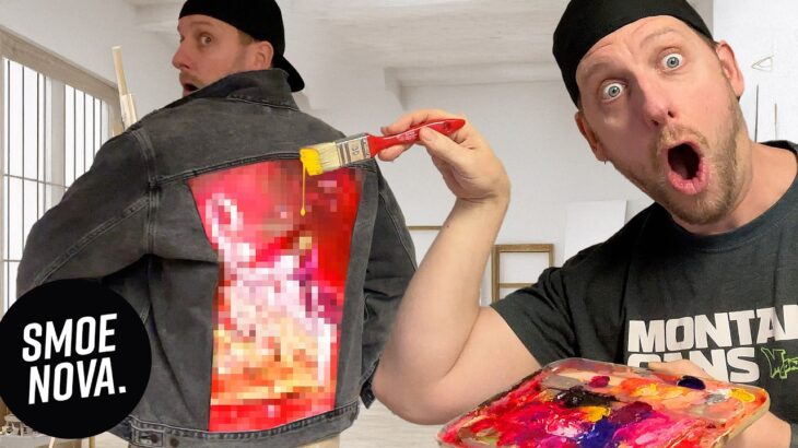 How I Painted This Surrealistic Graffiti Backpiece Jacket (It’s an Artwork Now)