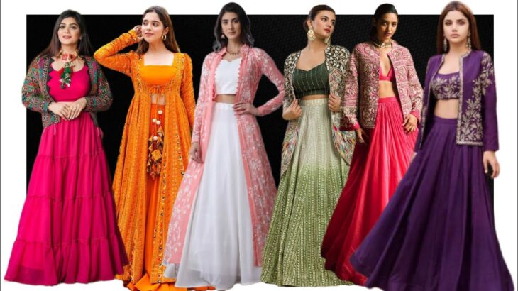 Jacket Lehenga | Lehenga with Long Jacket | Lehenga Choli with Jacket  design 2025