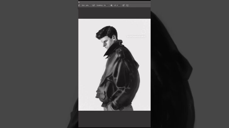 Leather jacket 🏍️ #digitalart #digitalpainting #photoshop #sketchbook #illustration #leatherjacket