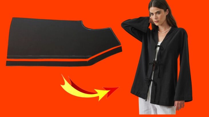 💥NEW TREND 💥Easy Winter Jacket Cutting and Sewing with Bow Tie