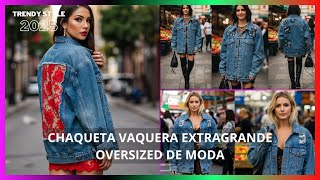 Trendy Oversized Denim Jacket Outfit: Lace Patches & Fitted Lace Dress Style Tips