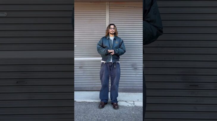 大人のフライトジャケットコーデ。#古着コーデ #古着コーデ #古着 #コーデ #コーディネート #carhartt #shots #ミリタリー #大人コーデ #tシャツ #1週間コーデ