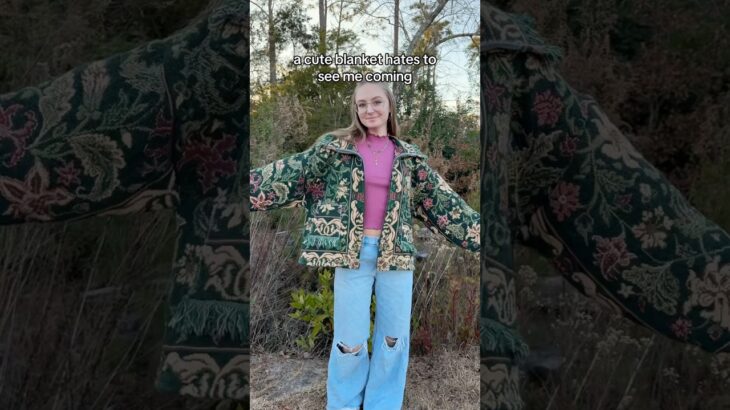 upcycled blanket jacket🍇🌿 follow @susoriginals on insta! #sewing #upcycling #thriftflip #fashion