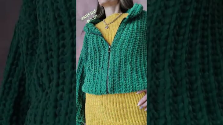 Crochet Hooded Cardigan Sweater Vest, Bomber Jacket