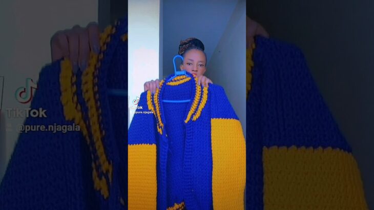 Crochet Varsity Jacket #crochet #crochetjacket #varsityjacket #crochetideas