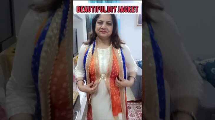 Dupatta se sunder si jacket banaye#shortsvideo #fashionstyle #diyfashion #dupattastyling