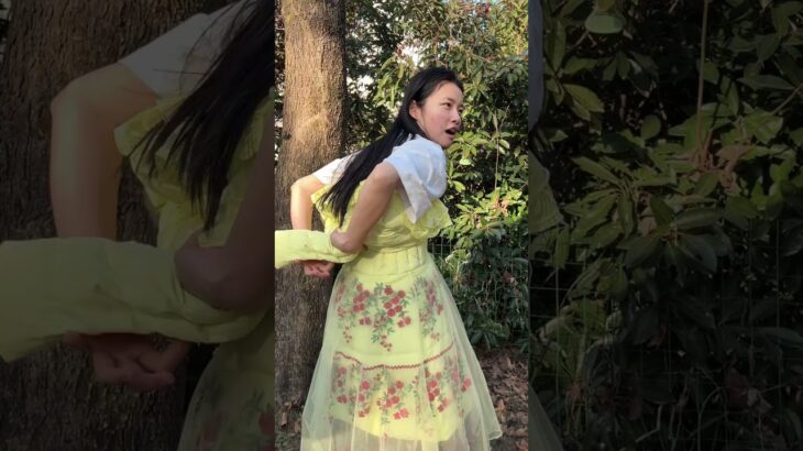 Heard u want to see me in a down jacket and princess dress?#fashionweek #photoshoot #chinesefashion