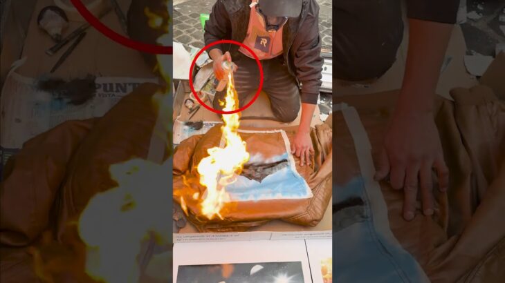 I Asked a Street Artist to Paint my Brown Leather Jacket…