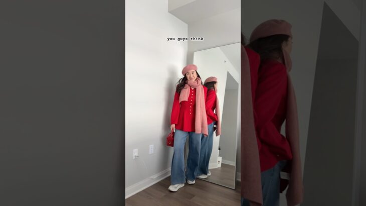 Styling a vintage jacket for girls day out #redoutfit #vintagestyle #vintagejacket #casualoutfits