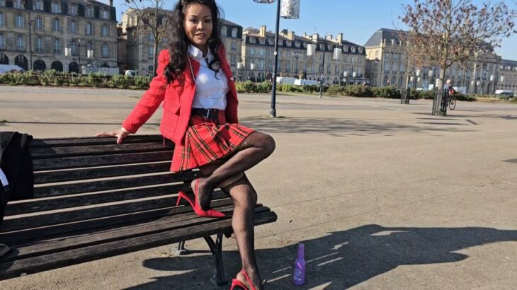 Tweed jacket skater skirt tights slingback shoes and Christian louboutin so Kate outdoor