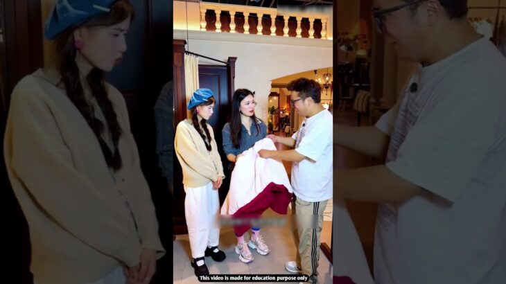 girl tore the jacket on purpose #shortsvideo