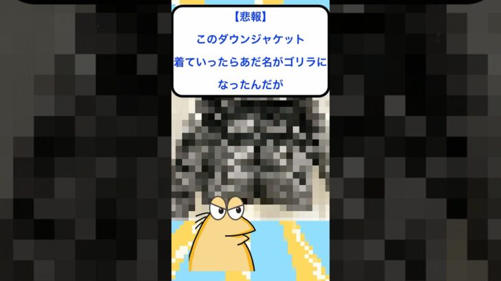 【悲報】このダウンジャケット着ていったらあだ名がゴリラになったんだが #ファッション #2ch #ゆっくり解説 #コーデ ##2ch面白いスレ #