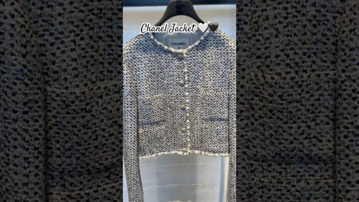 Chanel Spring/Summer collection tweed jacket with pearls! #chanel #chanelvlog #chanelstyle #luxury