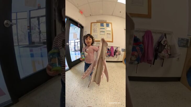 Chloe’s jacket was actually here! She searched for it at home for a long time but couldn’t find it.