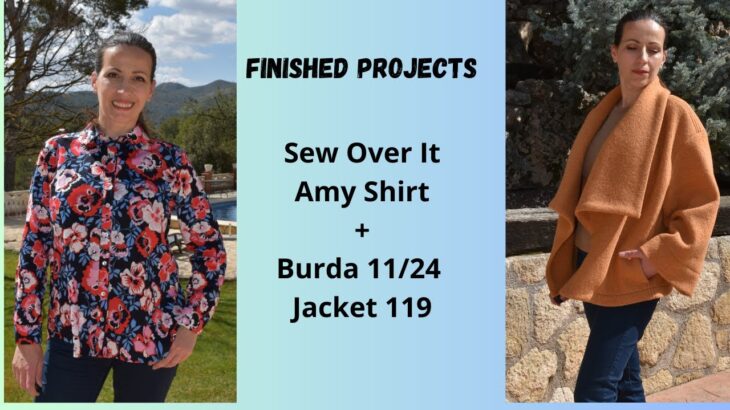 Finished projects! Sew Over It Amy blouse and #Burda 11/2024 Jacket 119 #soiAmyshirt