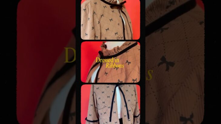 Handmade Bell Ribbon Jacket 🎀 Closer Look! 手作りベルリボンジャケット🎀 じっくり見てみよう！ #HandmadeFashion 👗