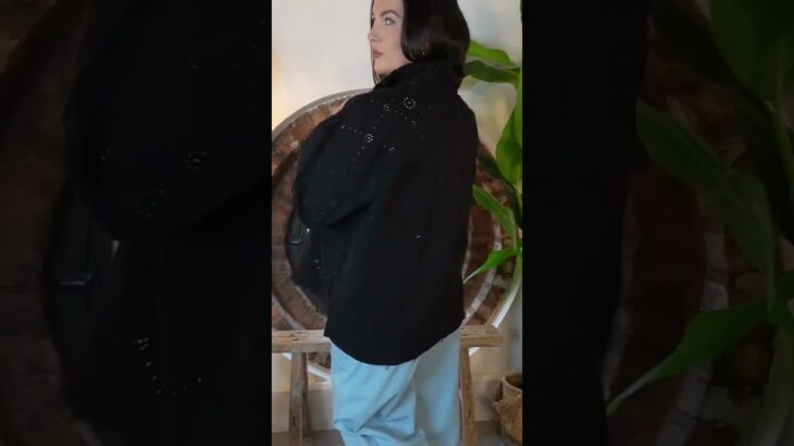 Laundry B Bloom Broderie Anglais Denim Jacket Black