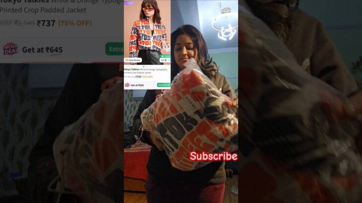 Myntra crop winter jacket only 600/_ #trending #shortvideos #viralvideo #bewithakansha #unboxing #yt