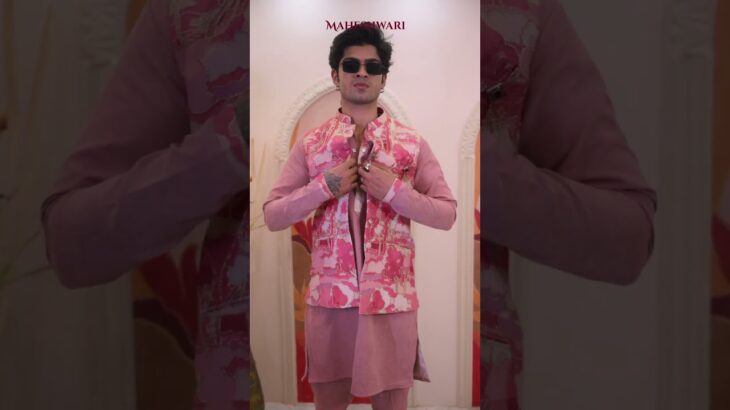 Pink printed kurta- jacket | Maheshwari Lifestyle
