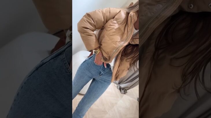 Puffer Jacket Perfection: Casual Chic Jeans Outfit ✨ #fashiontrends #ootd #chicstyle #streetwear