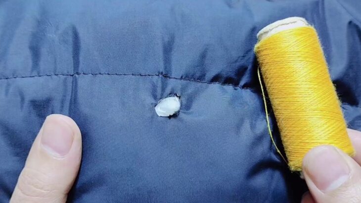 The perfect and magical solution to fix a complex hole in your jacket without anyone noticing