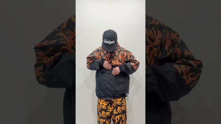 【2025.4.17】CHALLEGER / PACKABLE FIRE ANORAK -Orange×Black-
