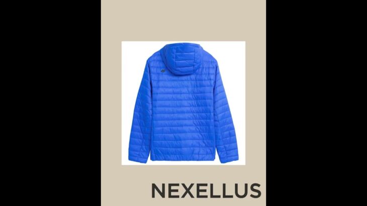 4F Men’s Down Jacket M240 36S, Cobalt Blue, Windproof, Elastic Cuffs, 2 Zipper Pockets, Hydrophob…